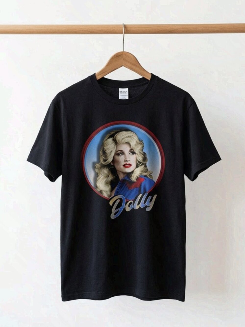 NEW! Dolly Parton Retro Style Unisex Black T-shirt Reprint